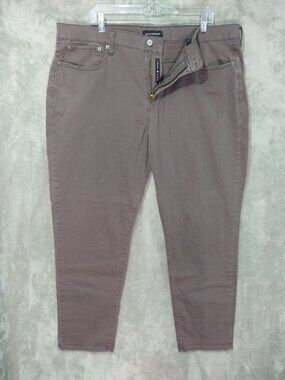 Lucky Brand Pants Mens 42x30 Gray Chino 121 Slim Straight Five Pocket Stretch